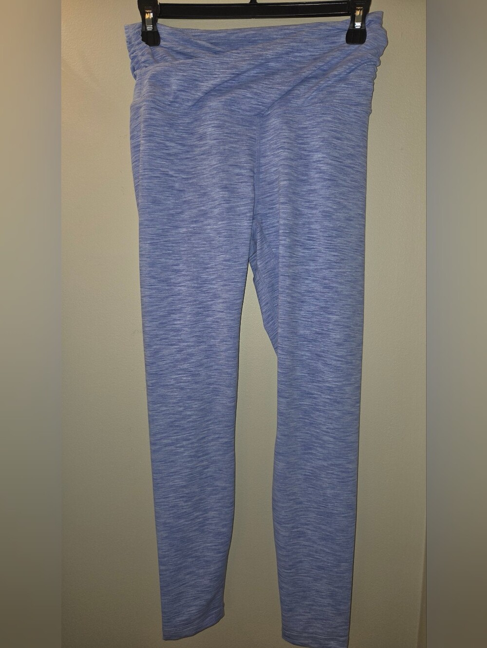ODODOS Blue Space Dye Crossover Waist Yoga Leggings - Size Small